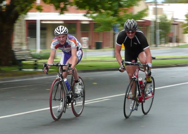 James and Ash Lucus worked well together to take a lap on the field.