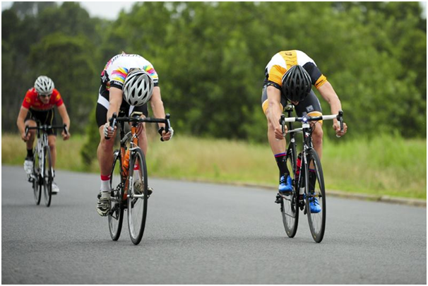 The A grade Finish. Cy Monk left just beats Jack Walk right. Jayden Manintveld in third.