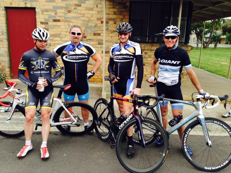 Today's winners, L_R: Graeme Parker (A), Frank Bensted (D), Pete Whlean (B), Trev Rollinson (C)