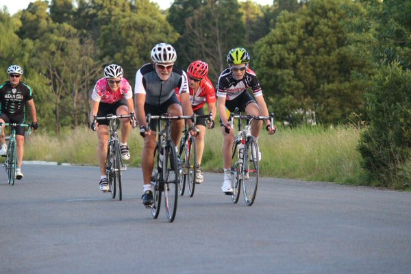Terry Kelly leads the D grade bunch home