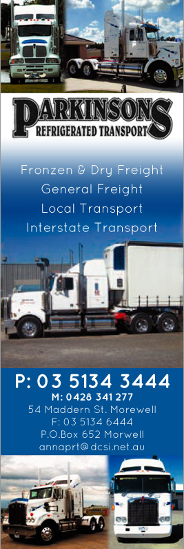 Thanks to our sponsor - Parkinsons Refrigerated Transport