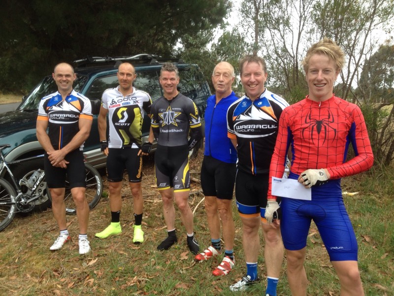 Series Sponsor Matt Parkinson with Series winners Cy Monk, Leigh Hauxwell, Graeme Parker, Geoff Thomson and Rob Monk.