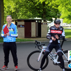 Full Steam Ahead Carpet Cleaning Race director Mark Mason and B Grade 2nd place Peter Whelan